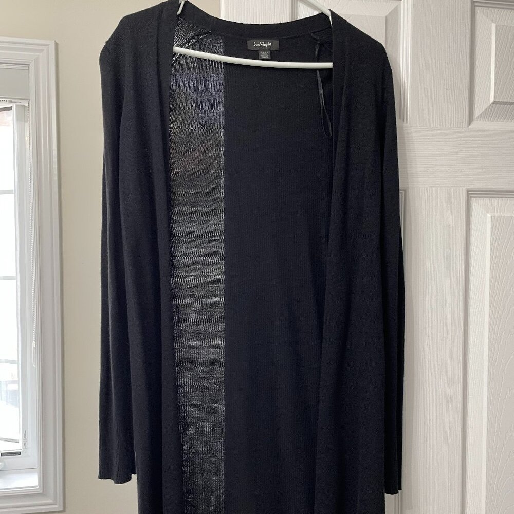 LORD & TAYLOR Black Long Cardigan - Size XS